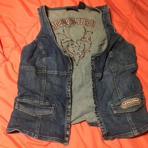Harley Davidson jean vest